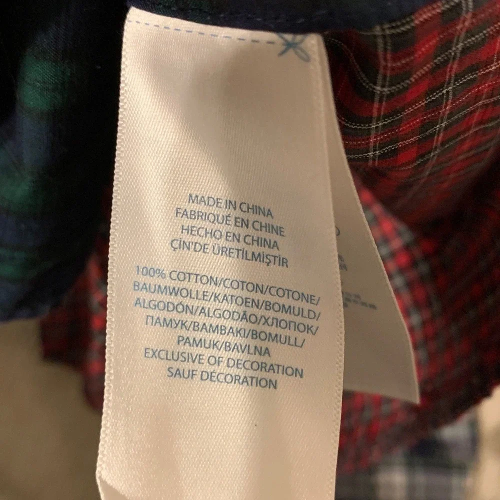 Ralph‎ Lauren plaid button down shirt tartan Christmas holiday preppy size 18m